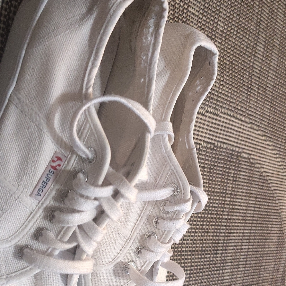 Superga White Low-Top Canvas Sneakers